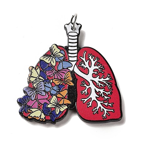 Perfect Printed Acrylic Pendants OACR-G018-01D-1
