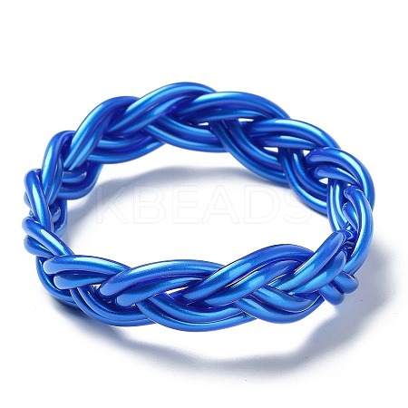 Plastic Cord Braided Stretch Bracelets BJEW-R313-01C-1