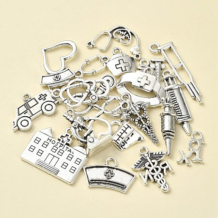 20Pcs 20 Style Tibetan Style Zinc Alloy Pendants TIBEP-YW0001-72-1