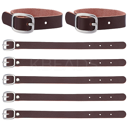 Cowhide Leather Watch Band Strap AJEW-WH0258-251B-1