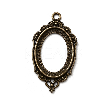 Vintage Tibetan Style Alloy Pendant Cabochon Bezel Open Back Settings LS-TIBEP-M018-40AB-NF-1