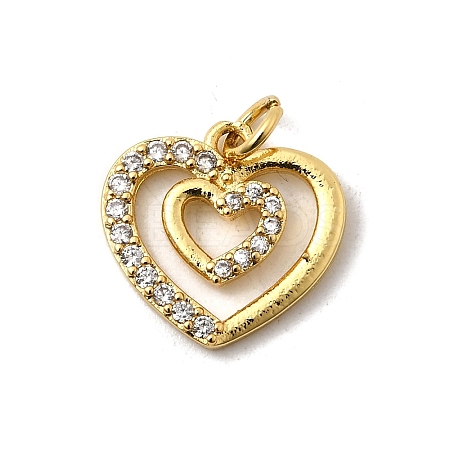 Brass Micro Pave Cubic Zirconia Pendants KK-I360-007G-01-1