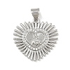 Brass Micro Pave Cubic Zirconia Pendants KK-P323-11F-P01-1