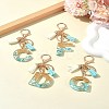 Transparent Epoxy Resin Pendant Keychains KEYC-FS00022-23-8