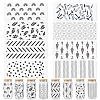 8Pcs 8 Styles PVC Plastic Waterproof Decorative Sticker Labels DIY-SP0004-93A-1