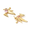 Brass Micro Pave Cubic Zirconia Pendants KK-G533-06G-02-2