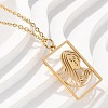 304 Stainless Steel Necklace NJEW-D330-01G-06-1