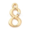 Brass Micro Pave Cubic Zirconia Charms KK-P340-24G-08-1