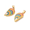 Alloy Enamel Split Pendants STAS-M114-05G-2