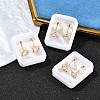 Square Crystal Rhinestone Ear Fake Plugs EJEW-H105-21G-A-4