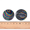 Spray Painted Natural Capiz Shell Pendants SSHEL-Z002-01C-3