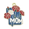 Mother's Day Alloy Enamel Pendants PALLOY-V001-02B-1