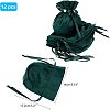 Velvet Jewelry Bags with Drawstring & Plastic Imitation Pearl TP-NB0001-20B-2
