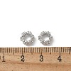 Brass Micro Pave Cubic Zirconia Daisy Spacer Beads KK-U052-37P-NF-2