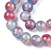 Baking Paint Crackle Glass Bead Strands DGLA-R053-04H-2