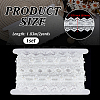 2 Yards Polyester Flower Lace Ribbons SRIB-FG0001-28-2