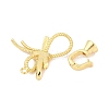 Brass Micro Pave Clear Cubic Zirconia Fold Over Clasps KK-M311-10G-2
