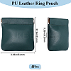 4Pcs Square PU Leather Change Purse with Alloy Shrapnel AJEW-BBC0002-22B-2