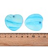 Dyed Natural Freshwater Shell Pendants SHEL-T020-58-3