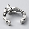 Clear Cubic Zirconia Teardrop Charms Cuff Earrings EJEW-WH0047-10P-2