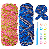 2 Rolls 2 Colors Polyester Knitting Yarn DIY-TA0011-46-1