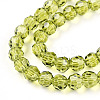Baking Paint Transparent Glass Beads Strands DGLA-A035-T4mm-D11-3