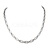 2Pcs 2 Styles 304 Stainless Steel Cross Link Chain Necklaces for Couple NJEW-JN05431-3