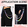 2Pcs 2 Colors Acrylic Two Layers Chain Belts AJEW-GF0011-19A-4