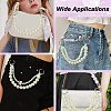 2Pcs 2 Styles White ABS Imitation Pearl Round Beaded Bag Extender Chains AJEW-CJ00010-7