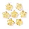 Transparent Spray Painted Frosted Glass Beads GLAA-NH0003-01D-1