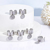 6Pcs 304 Stainless Steel Open Cuff Finger Rings RJEW-UN00009-4
