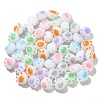 100Pcs Opaque Acrylic Beads OACR-CJ0001-31-6