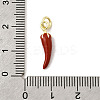 Brass Enamel Pendants KK-K302-24G-02-3