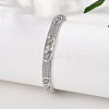 Brass Micro Pave Cubic Zirconia Hinged Bangles for Women BJEW-D313-02P-4