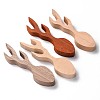4 Colors Unfinished Wood Blank Spoon DIY-E026-02-2