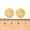 Flower Brass Clear Cubic Zirconia Bead Caps KK-V008-04G-3