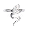 Non-Tarnish 304 Stainless Steel Snake Adjustable Ring for Women RJEW-I097-06P-2