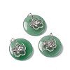 Natural Green Aventurine Pendants G-P484-01P-25-1