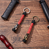 2Pcs 2 Colors Handmade Spartan Nylon Parachute Cord Keychain for Men KEYC-DR0001-13-3