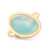 Transparent Evil Eye Resin Connector Charms RESI-WH0021-47E-2