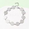 Religion 304 Stainless Steel Link Chain Bracelets for Women LS-BJEW-F524-01P-1