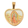 Ion Plating(IP) 304 Stainless Steel Pendants STAS-H182-11B-G-1