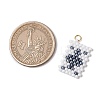 Cylinder Seed Flat Round Pendants PALLOY-MZ00594-03-2