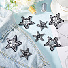 8Pcs 2 Styles Star Embroidery Cloth Sew on Appliques DIY-HY0001-90-4
