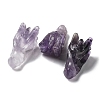 Natural Gemstone Healing Dragon Head Figurines DJEW-L010-05-2