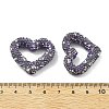 Heart Shape Polymer Clay Rhinestone Beads CLAY-NH0001-09B-03-4