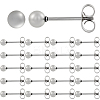 100Pcs 304 Stainless Steel Round Stud Earrings EJEW-BBC0002-05C-P-1
