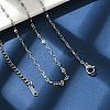Non-Tarnish 304 Stainless Steel Dapped Chain Necklace for Men Women LS-NJEW-E076-02P-3
