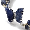 Natural Sodalite Braided Round Bead Bracelets BJEW-K251-06M-3
