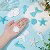 28Pcs 8 Styles Opaque Resin Pendants FIND-WR0012-22-3